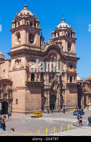 Kirche von Compania de Jesus in der Plaza de Armas in Cusco, Peru Stockfoto