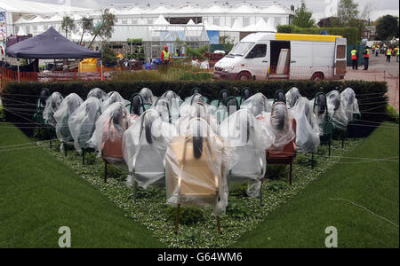 RHS Chelsea Flower Show Vorbereitungen Stockfoto