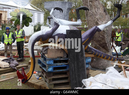 RHS Chelsea Flower Show Vorbereitungen Stockfoto