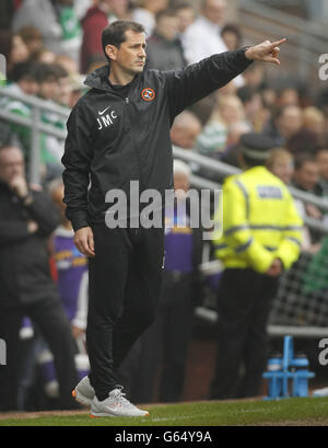 Fußball - Clydesdale Bank Scottish Premier League - Dundee United / Celtic - Tannadice Park. Dundee United Manager Jackie McNamara während des Spiels der Clydesdale Bank Scottish Premier League im Tannadice Park, Dundee. Stockfoto