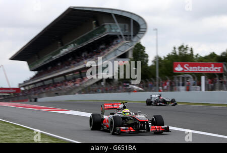 Auto - Formel-1-Autorennen - großer Preis von Spanien - Qualifikation - Circuit de Catalunya. McLaren Mercedes Sergio Perez während des Qualifyings auf dem Circuit de Catalunya, Barcelona. Stockfoto