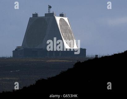 RAF Fylingdales Sohn von Star Wars-System Stockfoto