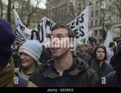 William Straw verbindet protest Stockfoto