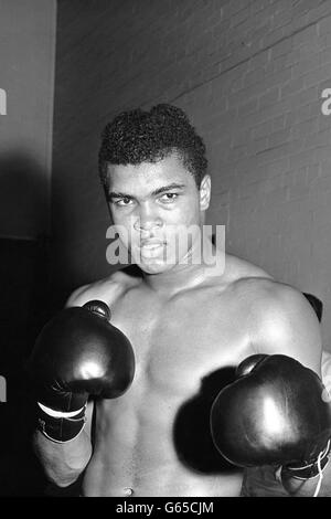 Boxen - Cassius Clay Training - TA Hall Bohrer, weiße Stadt Stockfoto