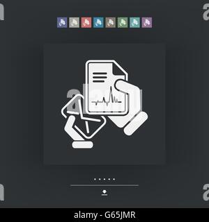 Mailen Sie mit medizinische Unterlagen Stock Vektor