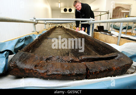 Bronzezeit lange Boote Naturschutzprojekt Stockfoto