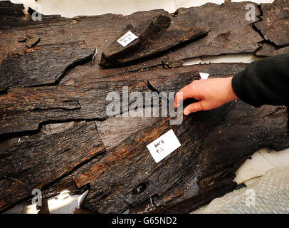 Bronzezeit lange Boote Naturschutzprojekt Stockfoto