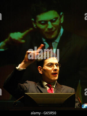 Bildungskongress Miliband Stockfoto