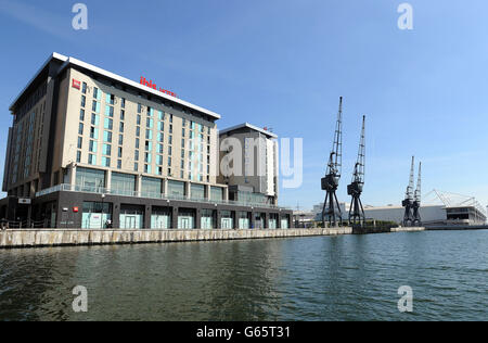 Royal Victoria Docks - Lager Stockfoto