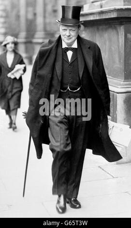 Irische Vertrag Konferenz - Winston Churchill - Downing Street, London Stockfoto