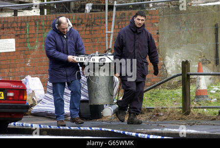 Hackney Belagerung - Forensik Stockfoto