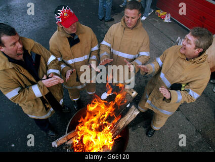 Feuerwehr-Streik Stockfoto