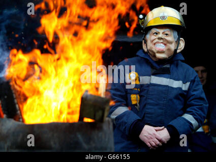 Feuerwehr-Streik Stockfoto