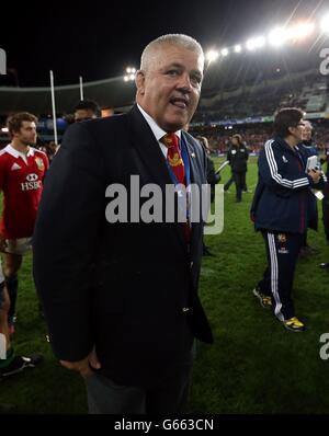 Rugby Union - 2013 British and Irish Lions Tour - NSW Waratahs gegen British & Irish Lions - Allianz Stadium. Warren Gatland, Cheftrainer der britischen und irischen Lions Stockfoto