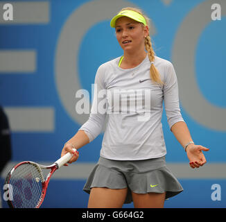 Tennis - AEGON Classic 2013 - Tag Acht - Edgbaston Priory Club. Donna Vekic im Finale gegen Daniela Hantuchova beim AEGON Classic im Edgbaston Priory, Birmingham. Stockfoto