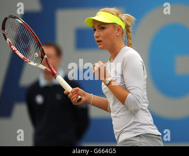 Tennis - AEGON Classic 2013 - Tag Acht - Edgbaston Priory Club. Donna Vekic im Finale gegen Daniela Hantuchova beim AEGON Classic im Edgbaston Priory, Birmingham. Stockfoto