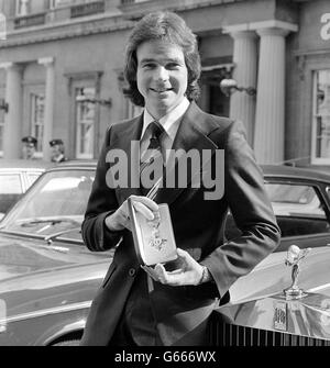 Barry Sheene mit MBE Stockfoto