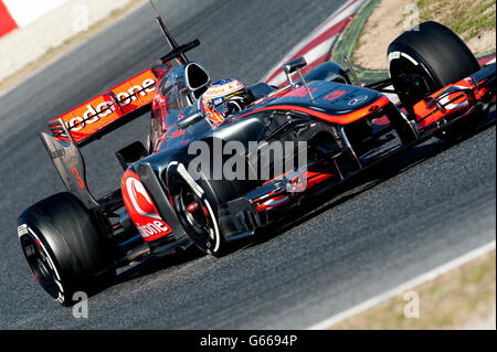 Jenson Button, GB, McLaren-Mercedes MP4-27, Formel-1-Test-Sitzungen, Februar 2012, Barcelona, Spanien, Europa Stockfoto
