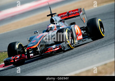 Jenson Button (GB), McLaren-Mercedes MP4-27, Formel-1-Test-Sitzungen, Februar 2012, Barcelona, Spanien, Europa Stockfoto