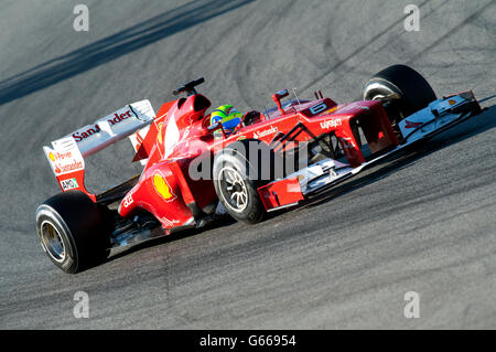 Felipe Massa, BH, Ferrari F2012, Formel-1-Test-Sitzungen, Februar 2012, Barcelona, Spanien, Europa Stockfoto