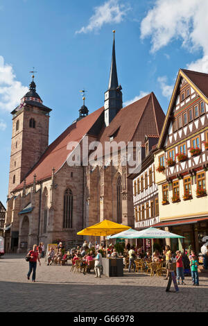 Stadtkirche St. Georg, St.-Georgs Kirche, Altmarkt Square, Schmalkalden, Thüringen Stockfoto