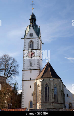 Katholische Kirche St. Johannes der Täufer, Laufenburg, Hochrhein-Region, Kanton Aargau, Schweiz, Europa Stockfoto