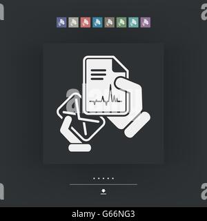 Mailen Sie mit medizinische Unterlagen Stock Vektor