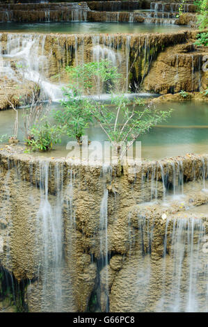 Wasserfall Wald Huay Mae Kamin Nationalpark, Kanchanaburi, Thailand Stockfoto