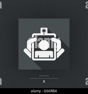 Webcam Tablet Symbol Konzept Stock Vektor
