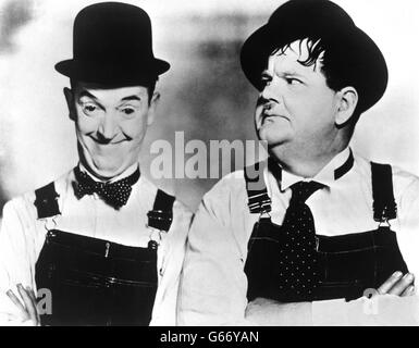 Film - When Comedy was King - Laurel and Hardy. Comedy-Duo Stan Laurel und Oliver Hardy im Dokumentarfilm When Comedy was King 1960. Stockfoto