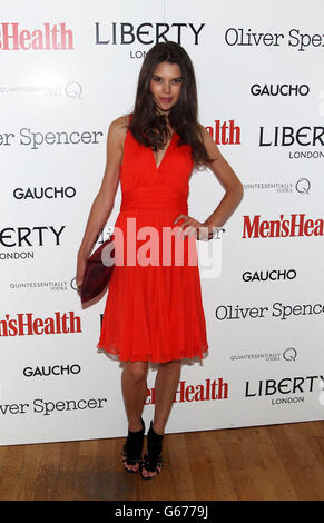 Sarah Ann Macklin kommt auf der Oliver Spencer/Mens Health Party im Zentrum von London im Rahmen der London Collections: Men Fashion Week an. Stockfoto