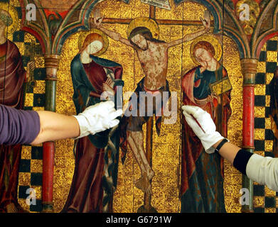 Mittelalterliche Altarskulptur - St Mary Stockfoto