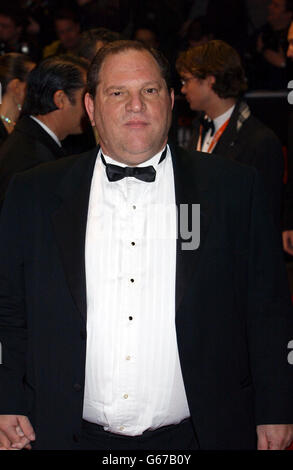 Produzent Harvey Weinstein bei der Ankunft für die Orange British Academy Film Awards (BAFTA) im Odeon am Leicester Square, London. Stockfoto