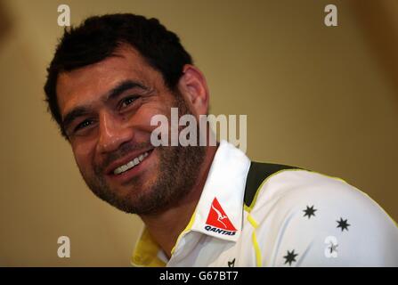 George Smith aus Australien während der Pressekonferenz im Shangri-La Hotel, Sydney, Australien. Stockfoto