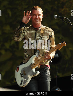 Barclay's Summertime Festival - Tag 1 - London. Gavin Rossdale von Bush präsentiert im Barclaycard den British Summer Time Hyde Park im Zentrum von London. Stockfoto