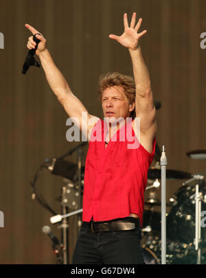 Barclay's Summertime Festival - Tag 1 - London. Bon Jovi präsentiert im Barclaycard den British Summer Time Hyde Park im Zentrum von London. Stockfoto