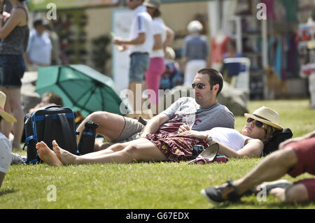 Pferdesport - 2013 Barbury International Horse Trials - Tag vier - Barbury Castle Stockfoto