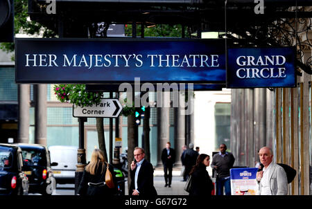 Theater Stock - London. Eine allgemeine Ansicht des her Majesty's Theatre in London. Stockfoto