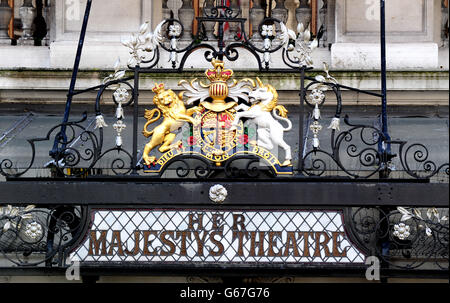 Eine allgemeine Ansicht von her Majesty's Theatre, in London.. Eine allgemeine Ansicht des her Majesty's Theatre, in London. Stockfoto