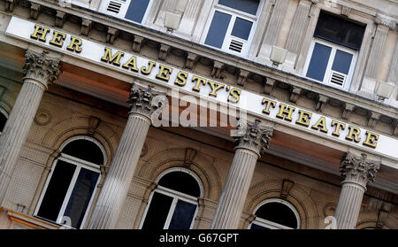 Theater Stock - London. Eine allgemeine Ansicht des her Majesty's Theatre in London. Stockfoto