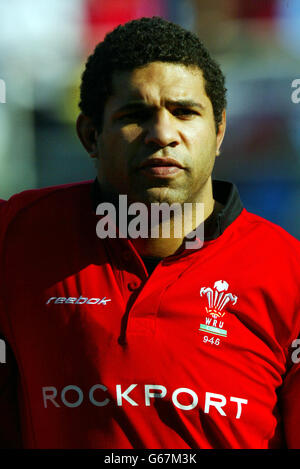 RBS 6 NATIONEN ITALIEN V WALES. Colin Charvis aus Wales vor dem RBS 6 Nations-Spiel gegen Italien im Stadio Flaminio, Rom. Stockfoto