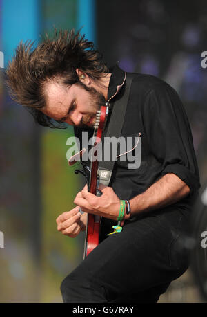 Justin Young von The Vaccines tritt während der Barclaycard British Summer Time Hyde Park, London, auf. Stockfoto