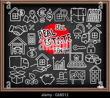 Immobilien-set Stock Vektor