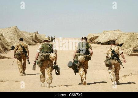 Britische Truppen in Kuwait Stockfoto