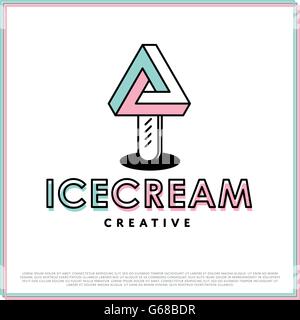 Vektor-Eis-Logo Stock Vektor