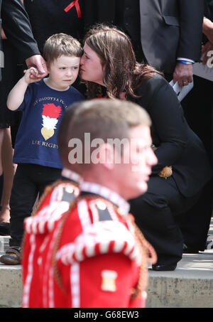 Lee Rigby Beerdigung Stockfoto