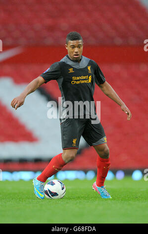 Fußball - Barclays Under-21 Premier League - Halbfinale - Manchester United U21 gegen Liverpool U21 - Old Trafford. Jordan Ibe, Liverpool . Stockfoto