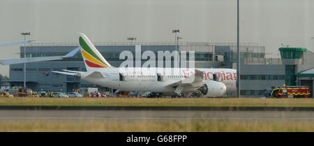 Heathrow-Feuer Stockfoto