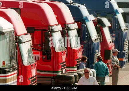 Motorsport. Großer Preis Von Europa. Formel-1-Autotransporter Stockfoto