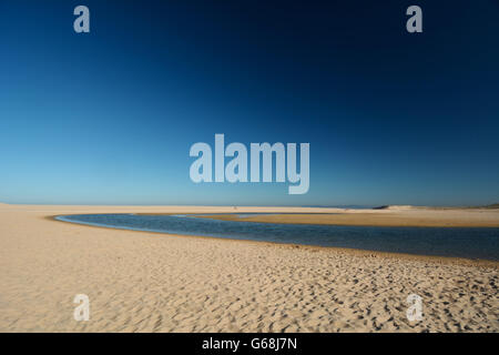 Lagoa de Albufeira Strand, Halbinsel Setúbal, Portugal Stockfoto